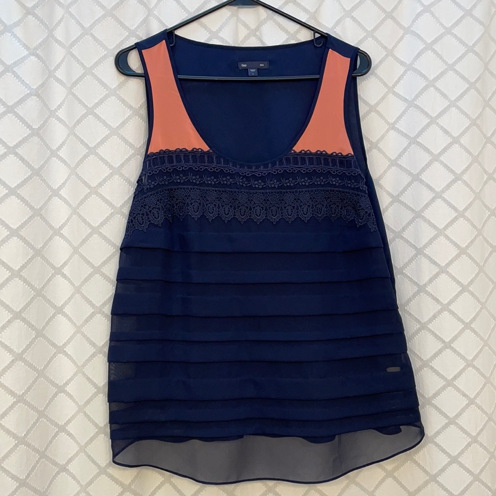 Gap Size Large Sheer Tank Top Blouse